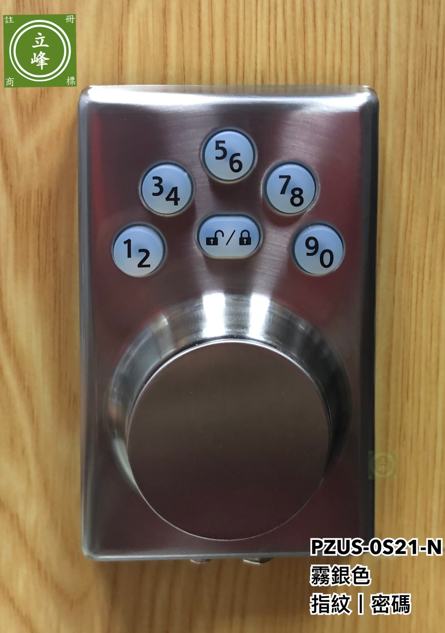 PZUS-N 霧銀色 指紋/密碼 二合一