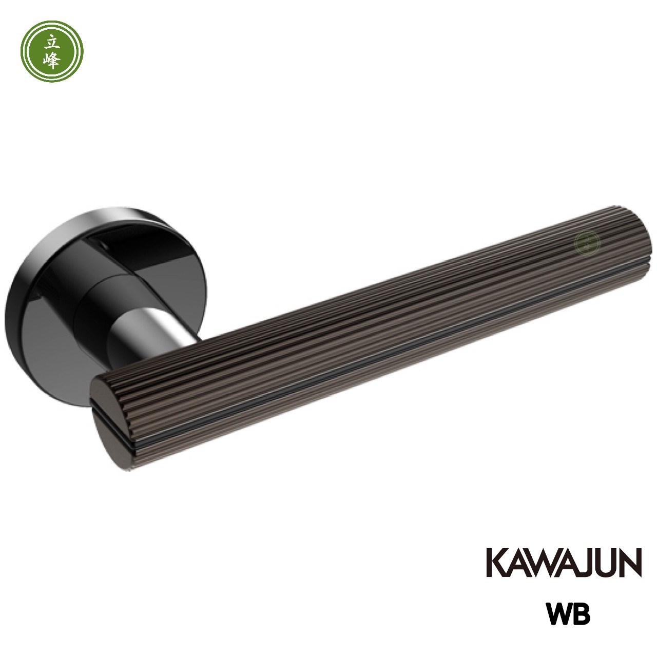 KAWAJUN-WB-鏡面黑-鐵灰座 水平把手