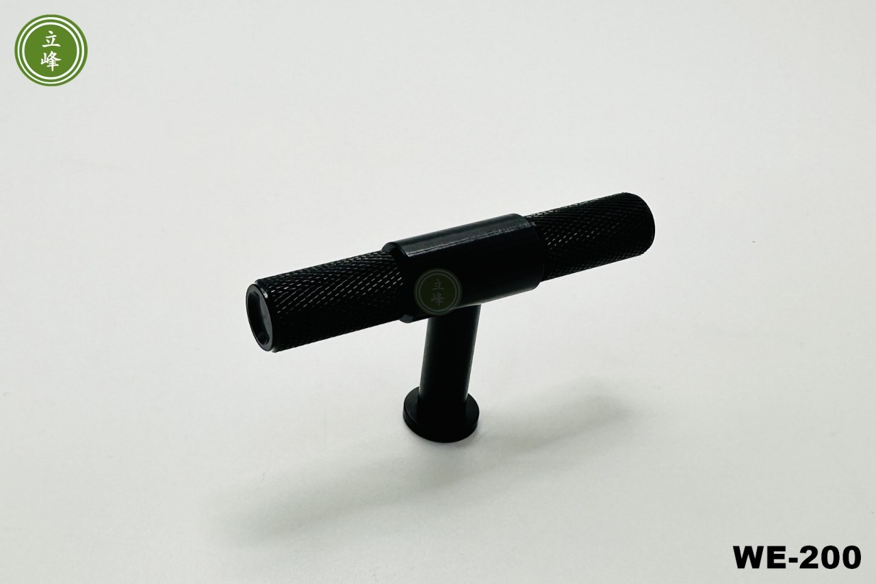 WE-200【黑色】編織紋 T型單顆把手 