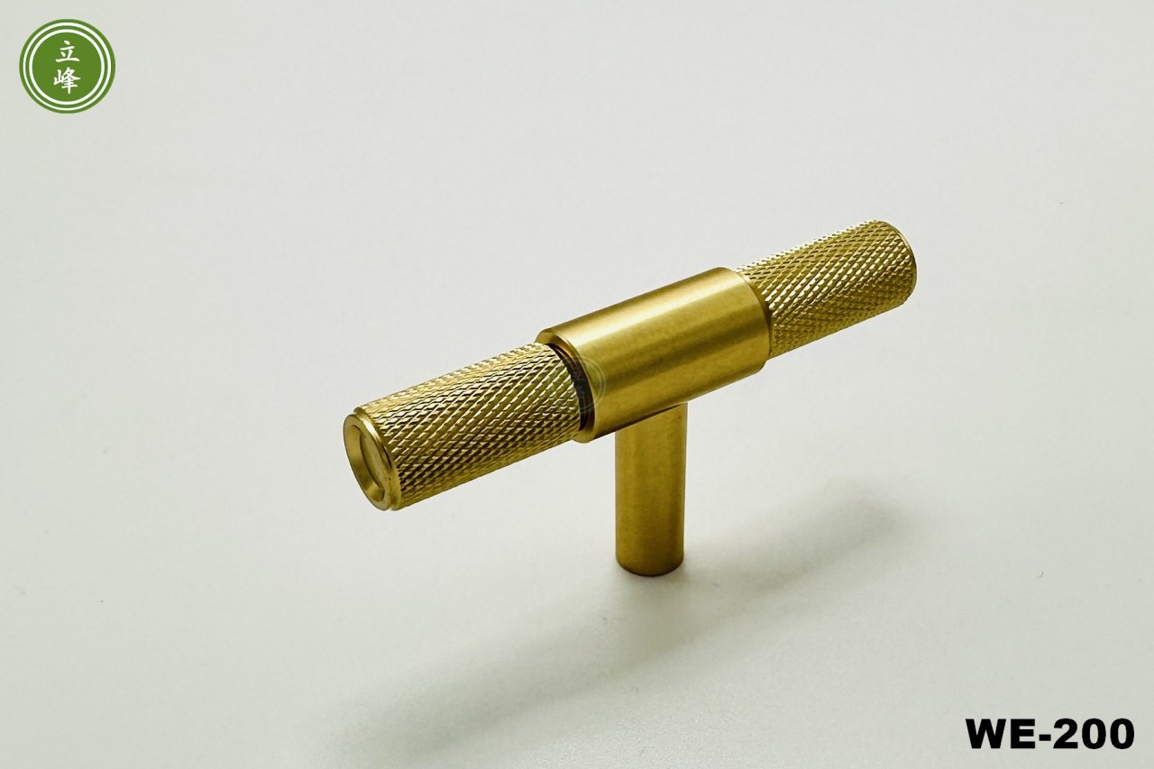 WE-200【金色】編織紋 T型單顆把手 