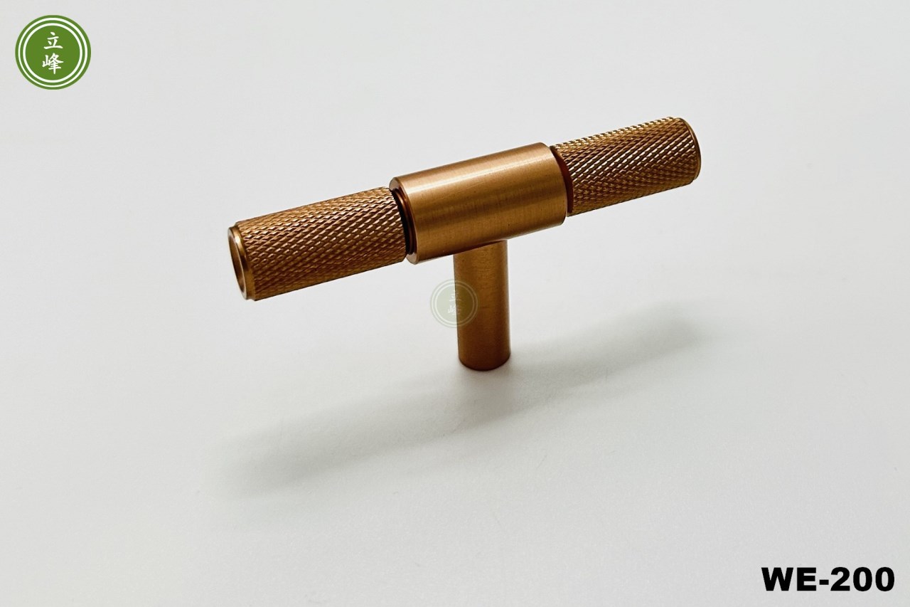 WE-200【玫瑰金】編織紋 T型單顆把手 